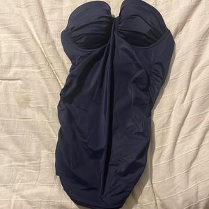 Size 34C Victoria’s Secret navy blue swimsuit top